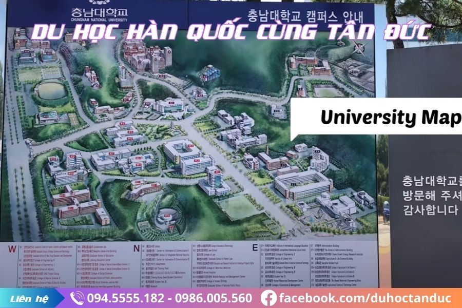 Sơ Đồ Đại Học ChungNam - Top 5 ĐHQG Hàn Quốc
